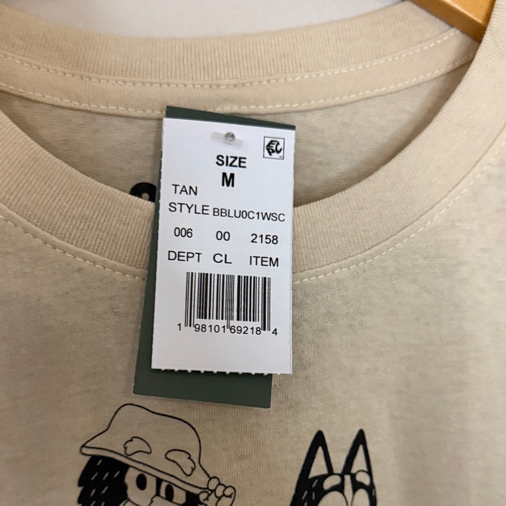 Beige T-Shirt with Cartoon Dog Characters - Picture 3 of 5